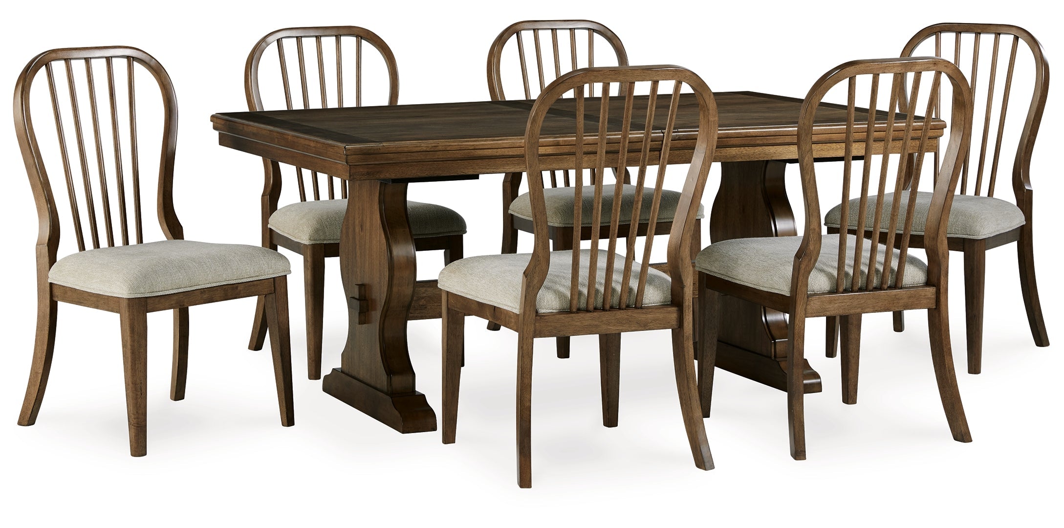 Sturlayne Dining Table and 6 Chairs with Storage