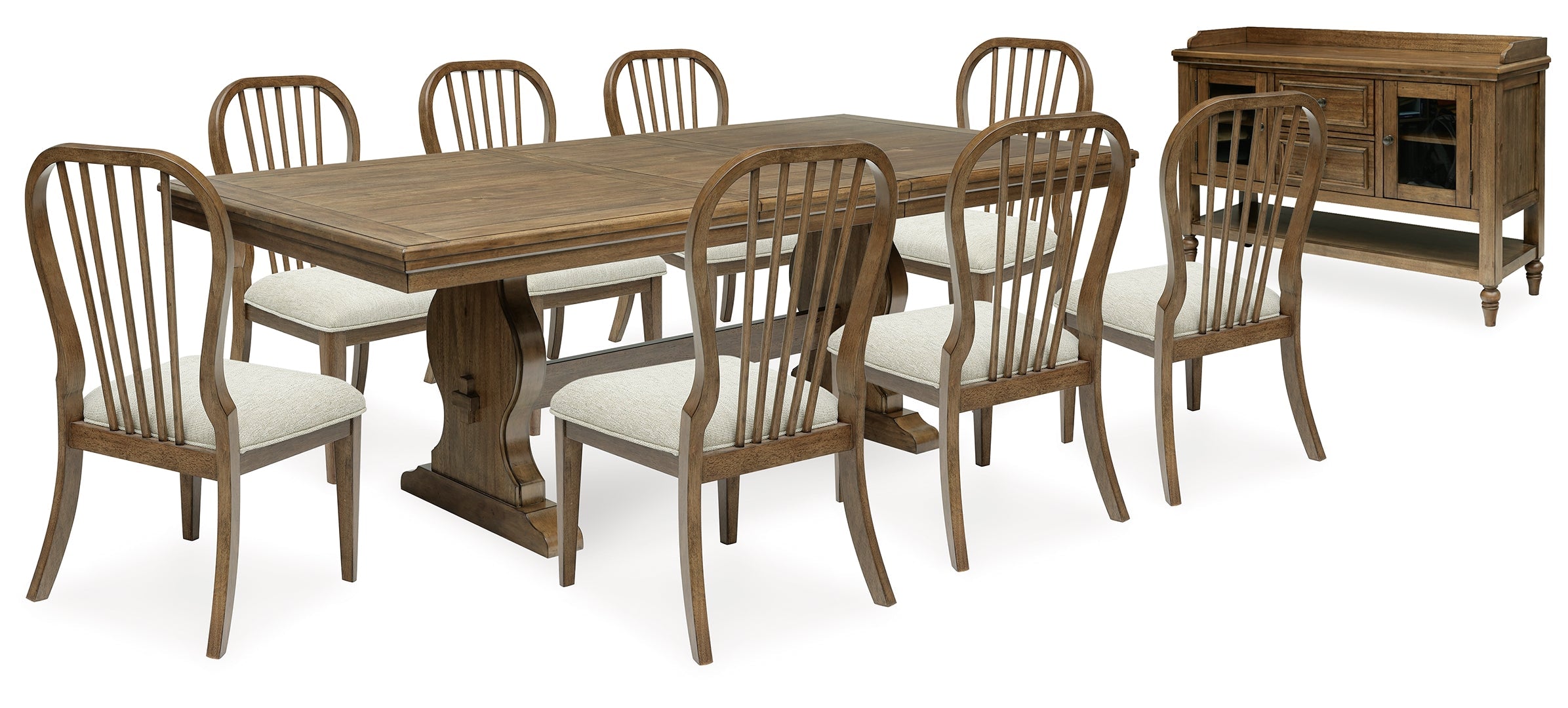 Sturlayne Dining Table and 6 Chairs with Storage