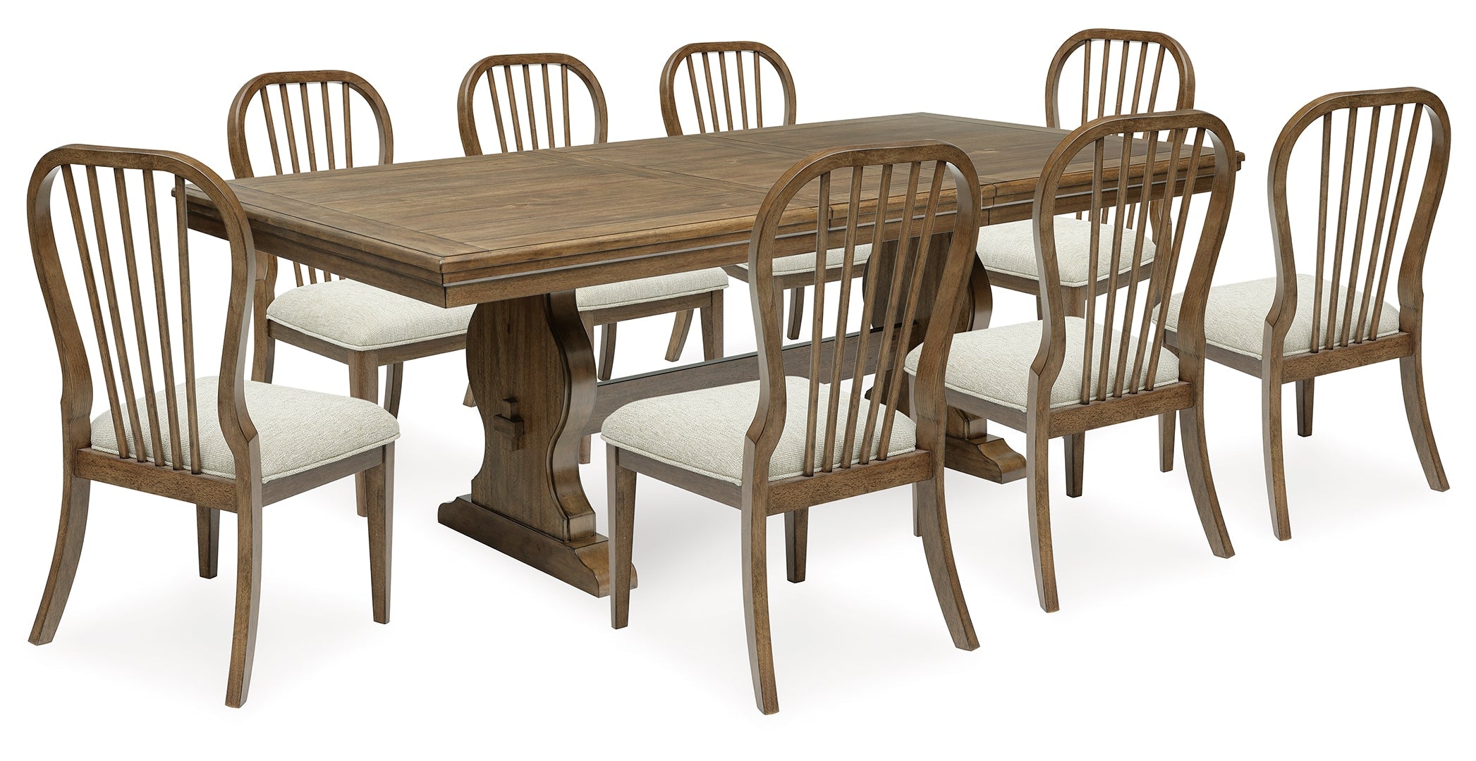 Sturlayne Dining Table and 8 Chairs with Storage