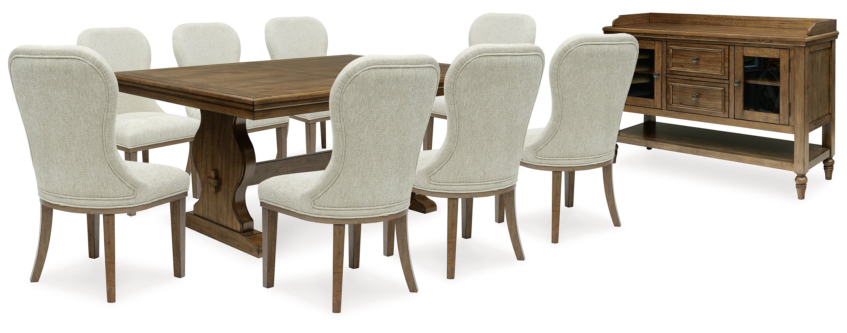 Sturlayne Dining Table and 6 Chairs with Storage