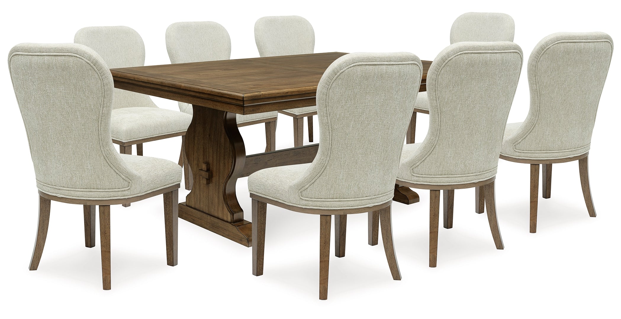 Sturlayne Dining Table and 8 Chairs with Storage