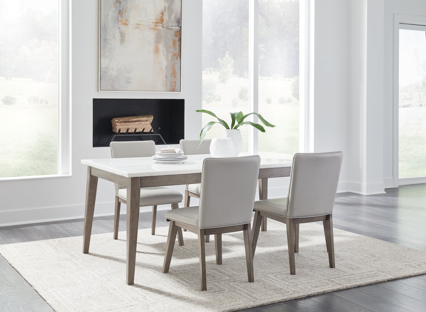 Loyaska Dining Table and 8 Chairs