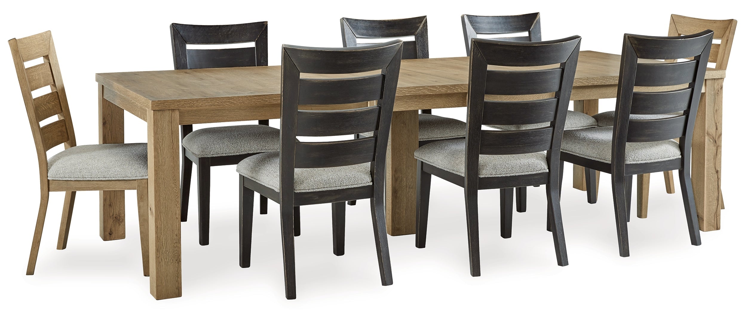 Galliden Dining Table and 8 Chairs with Storage