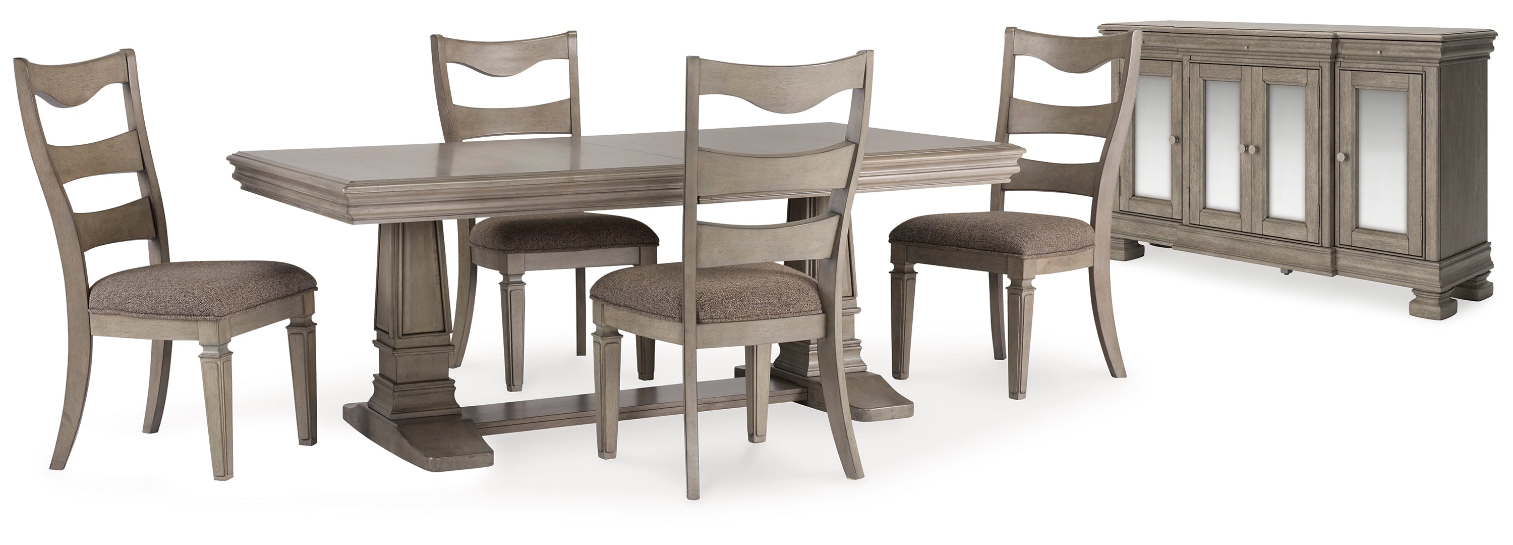 Lexorne Dining Table and 4 Chairs with Storage