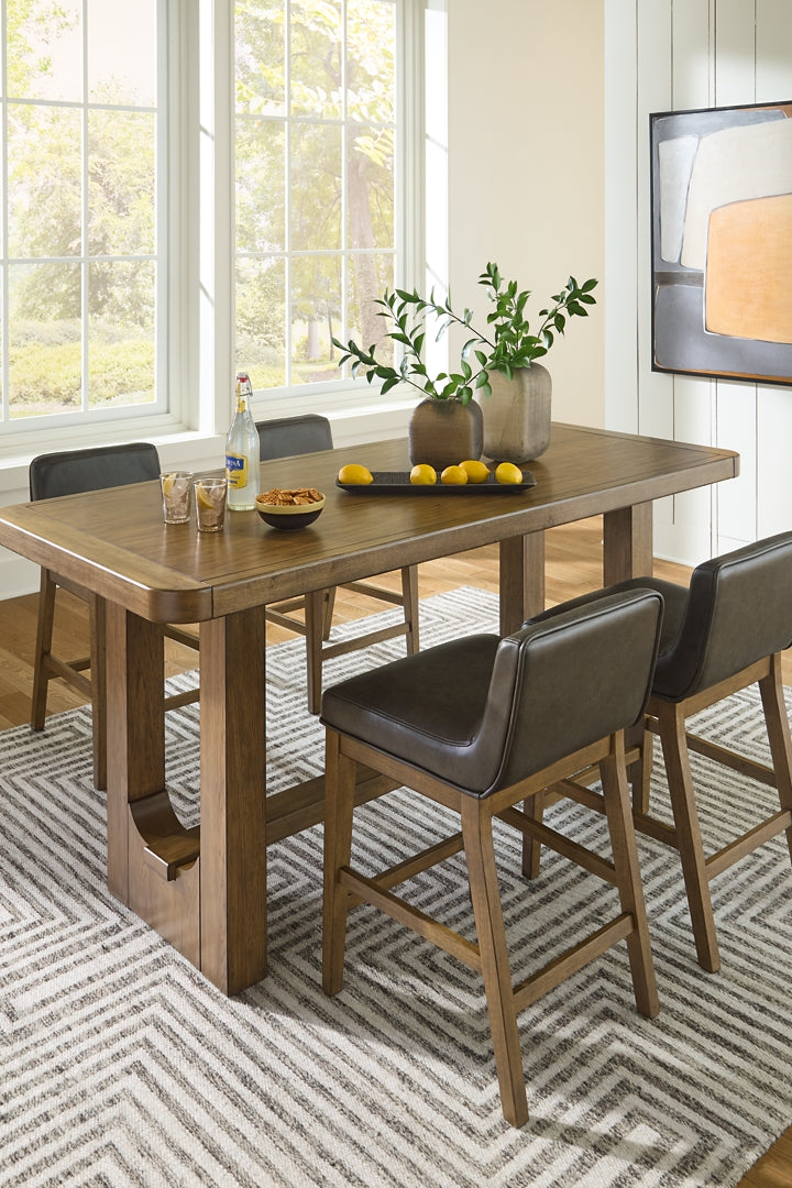 Cabalynn Counter Height Dining Table and Barstools