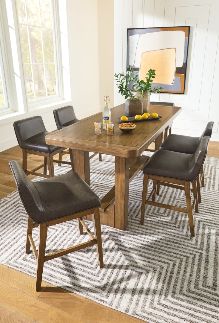 Cabalynn Counter Height Dining Table and Barstools