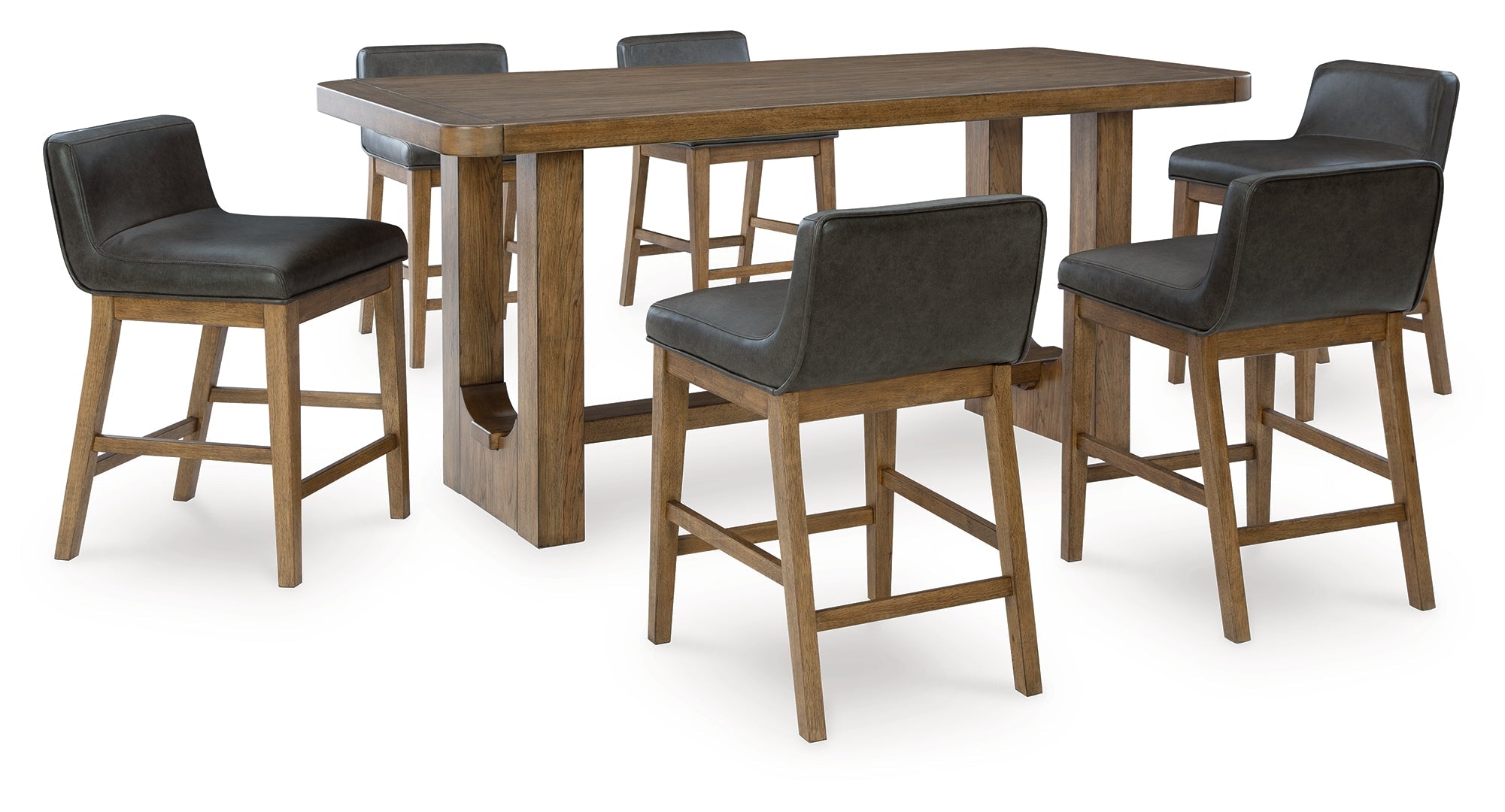 Cabalynn Counter Height Dining Table and 6 Barstools