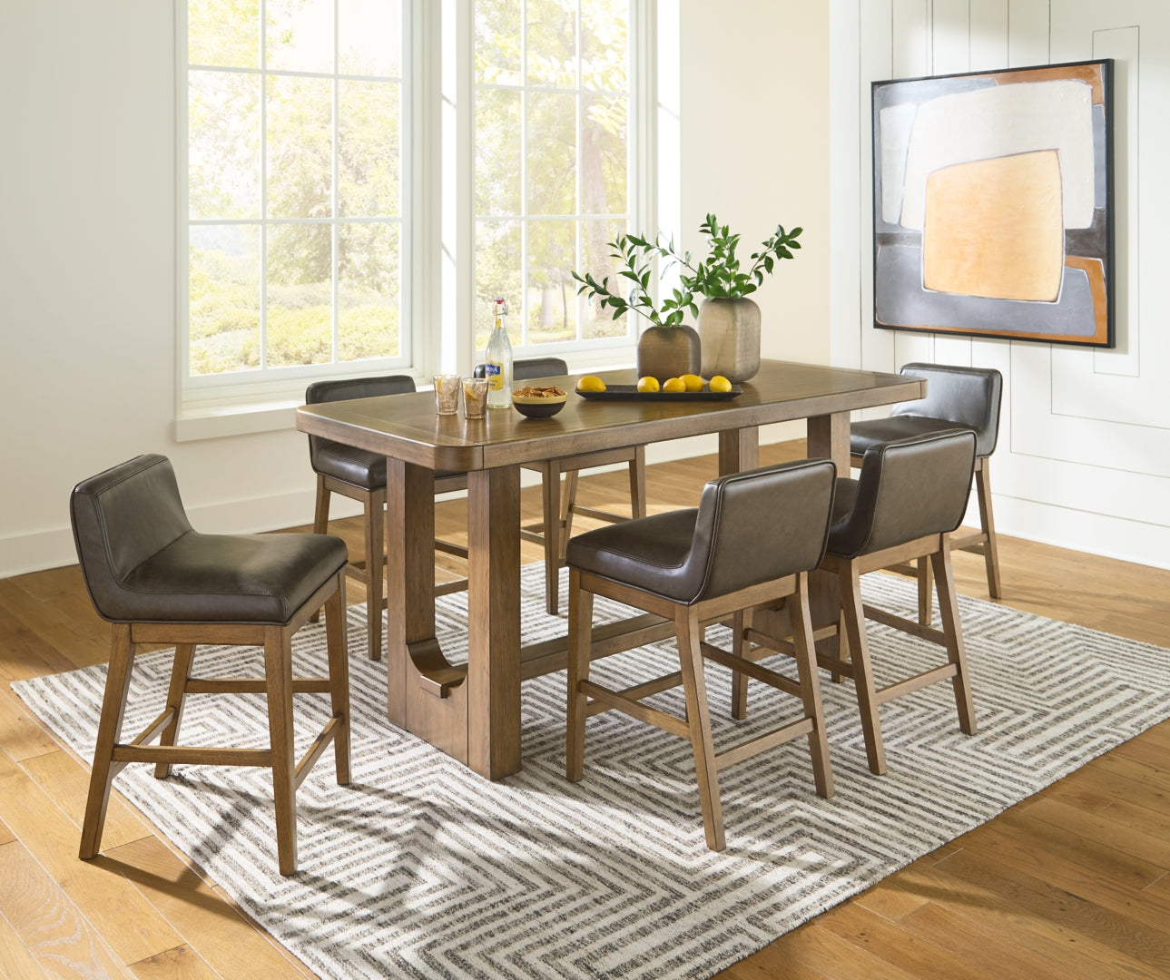 Cabalynn Counter Height Dining Table and Barstools