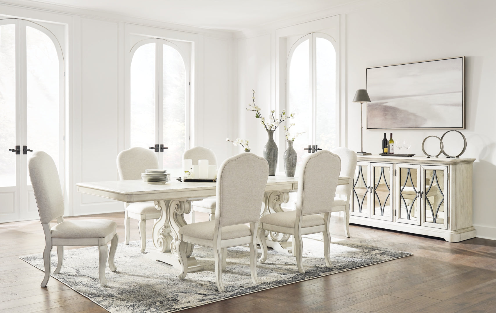 Arlendyne Dining Table and 4 Chairs with Storage