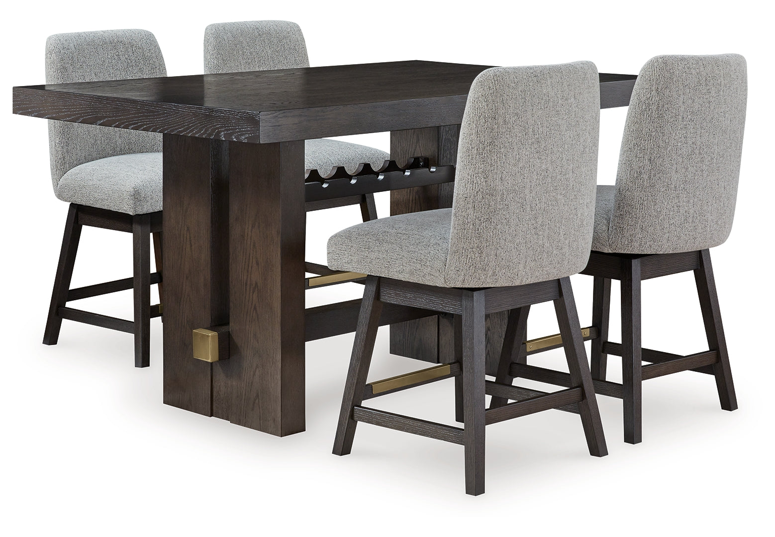 Burkhaus Counter Height Dining Table and 4 Barstools