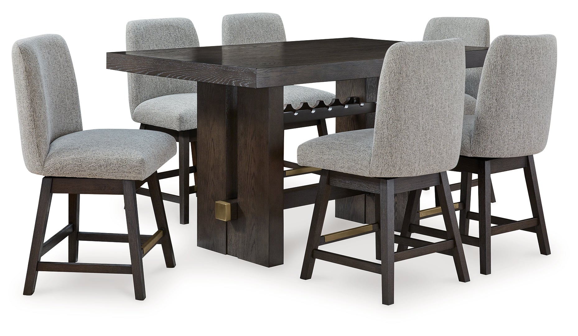 Burkhaus Counter Height Dining Table and 6 Barstools