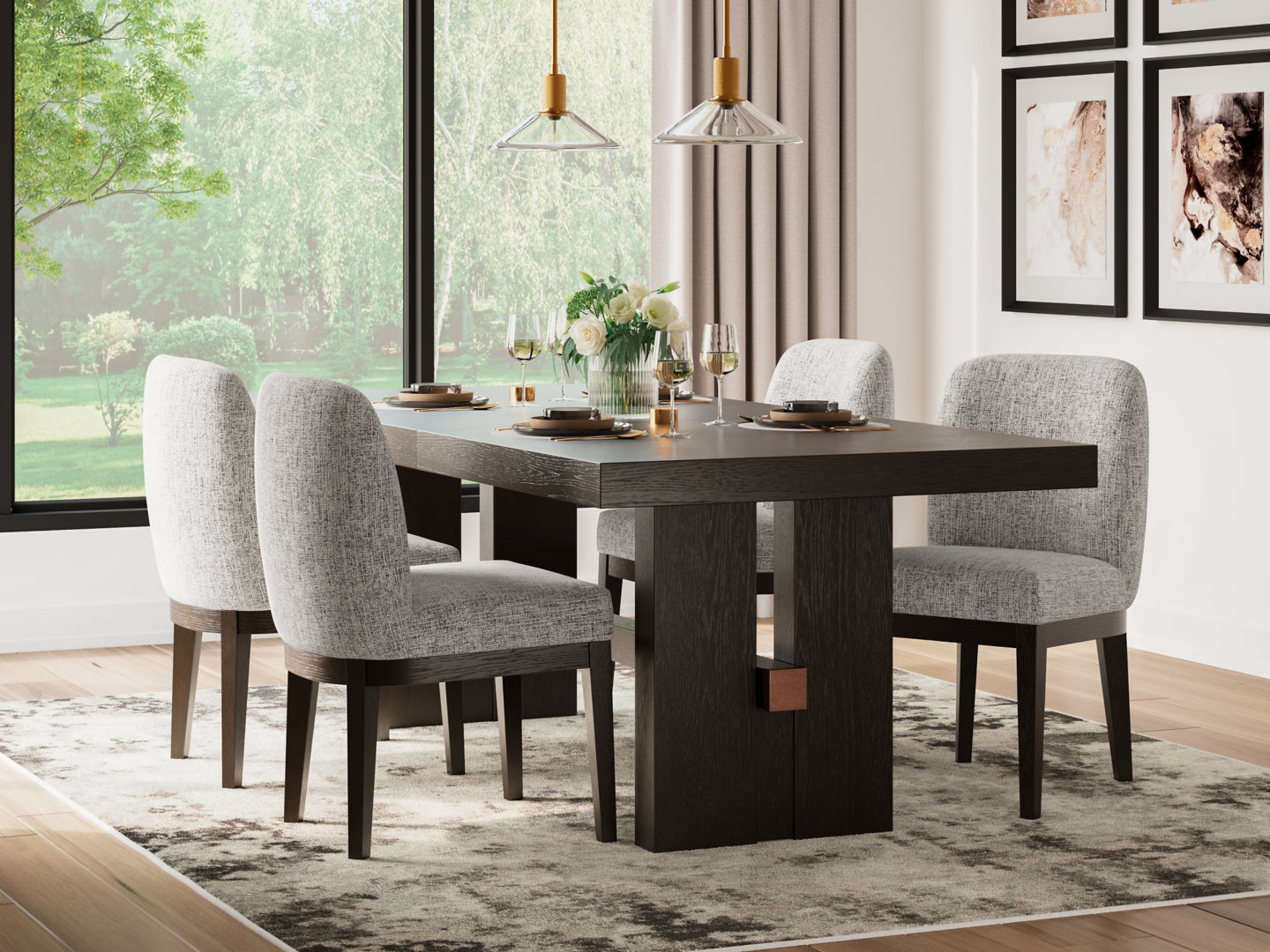 Burkhaus Dining Table and 8 Chairs