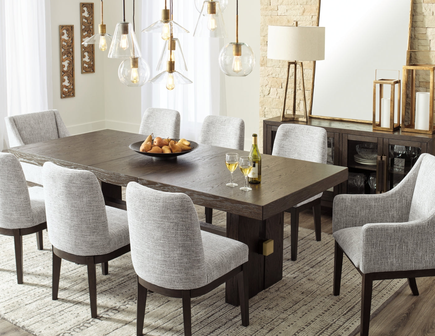 Burkhaus Dining Table and 8 Chairs