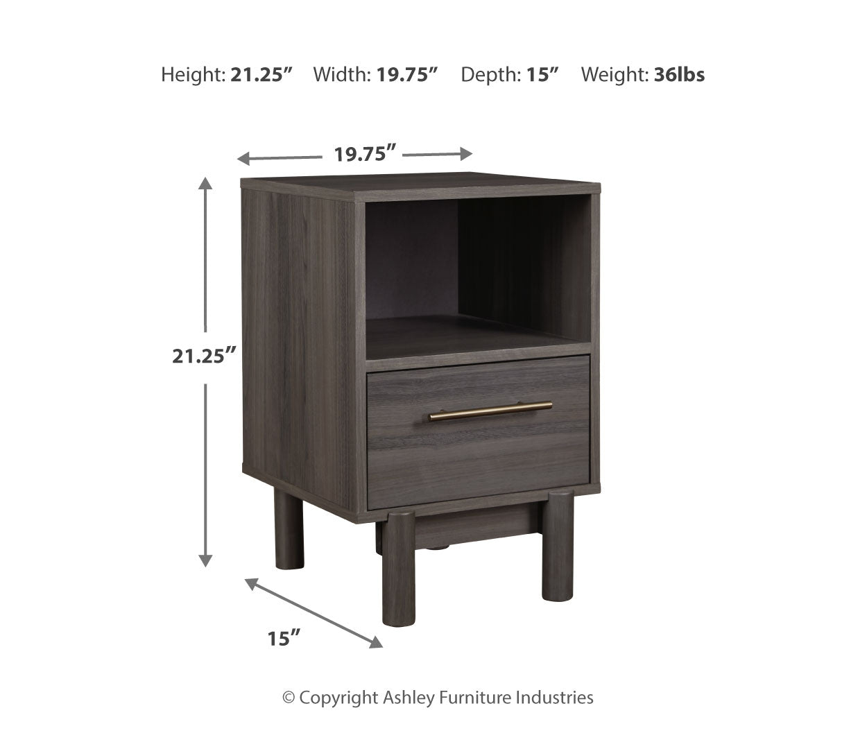 Brymont Queen Platform Bed with 2 Nightstands