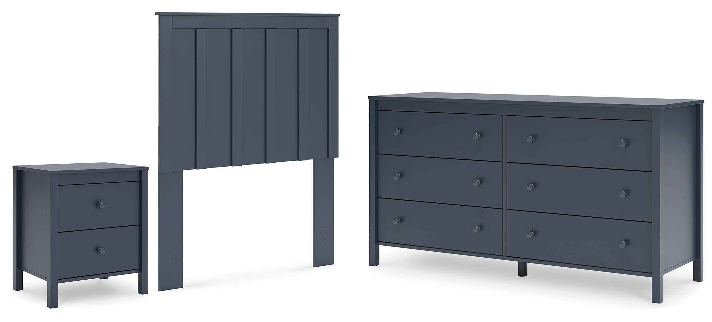 Simmenfort Twin Panel Headboard with Dresser and Nightstand