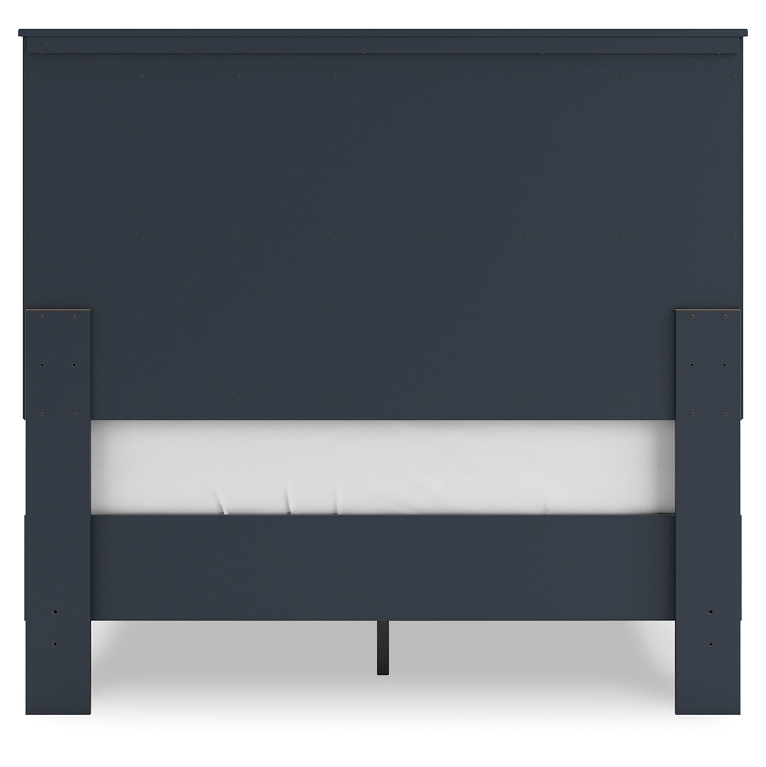 Simmenfort Blue Panel Headboard Bedroom Set