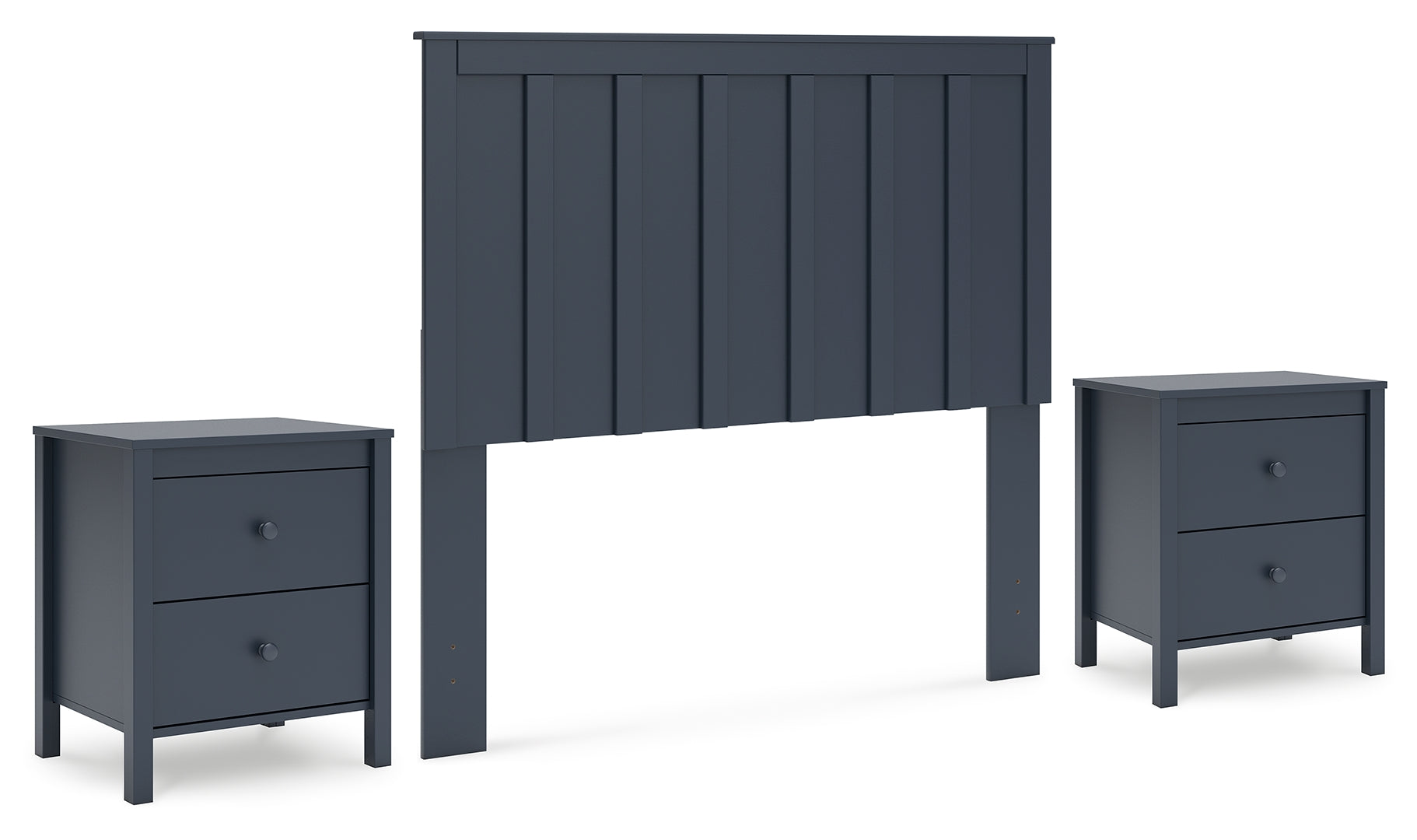 Simmenfort Full Panel Headboard with 2 Nightstands