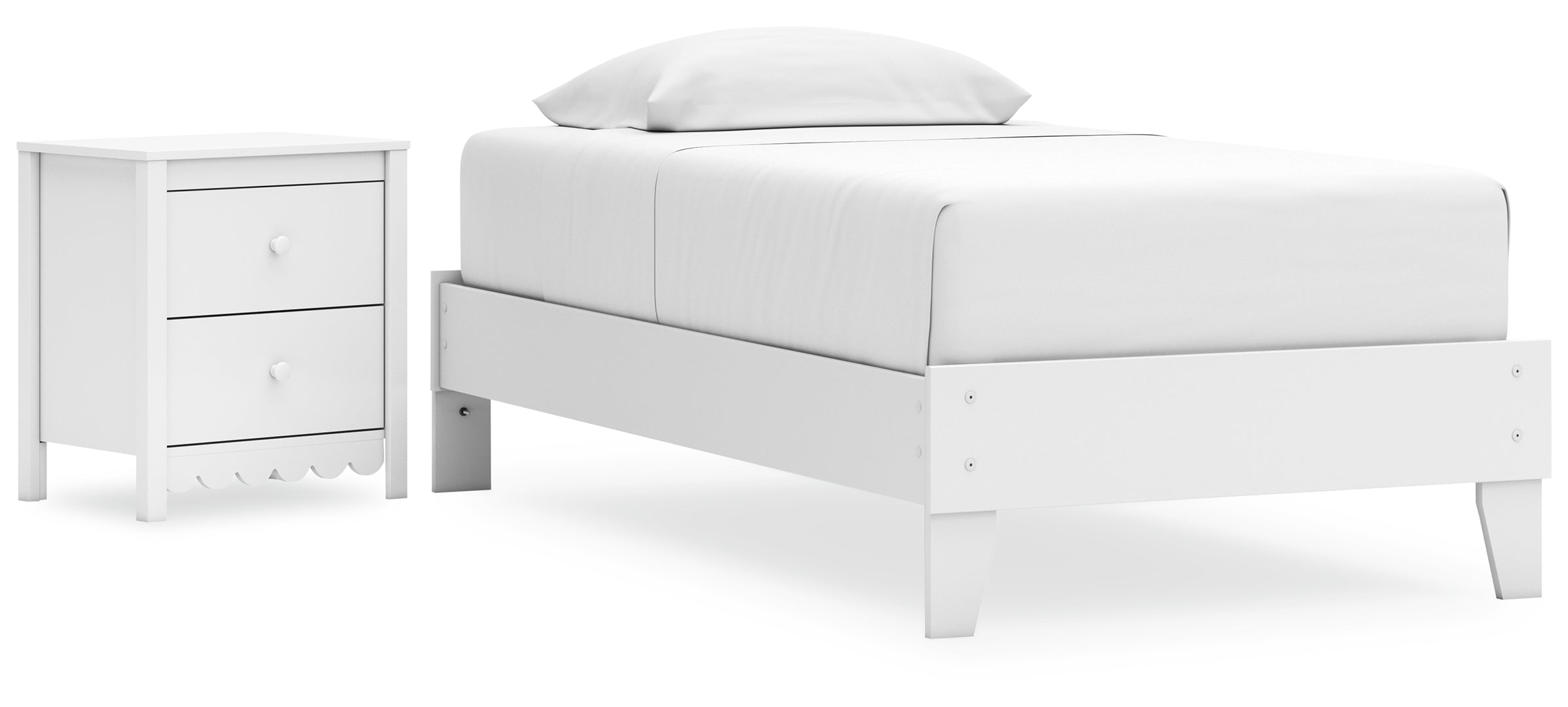 Hallityn Twin Platform Bed with Nightstand