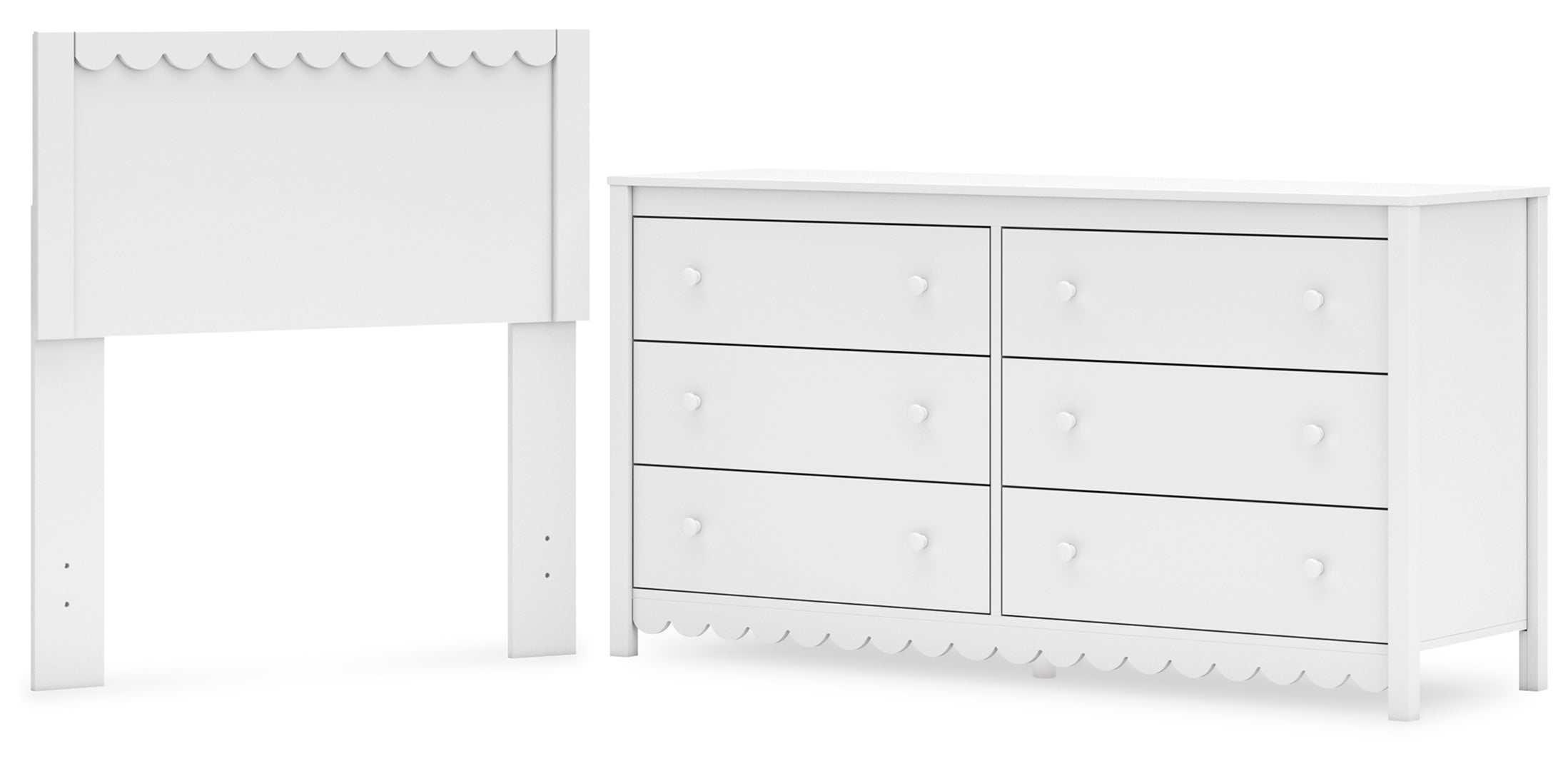 Hallityn Twin Panel Headboard with Dresser