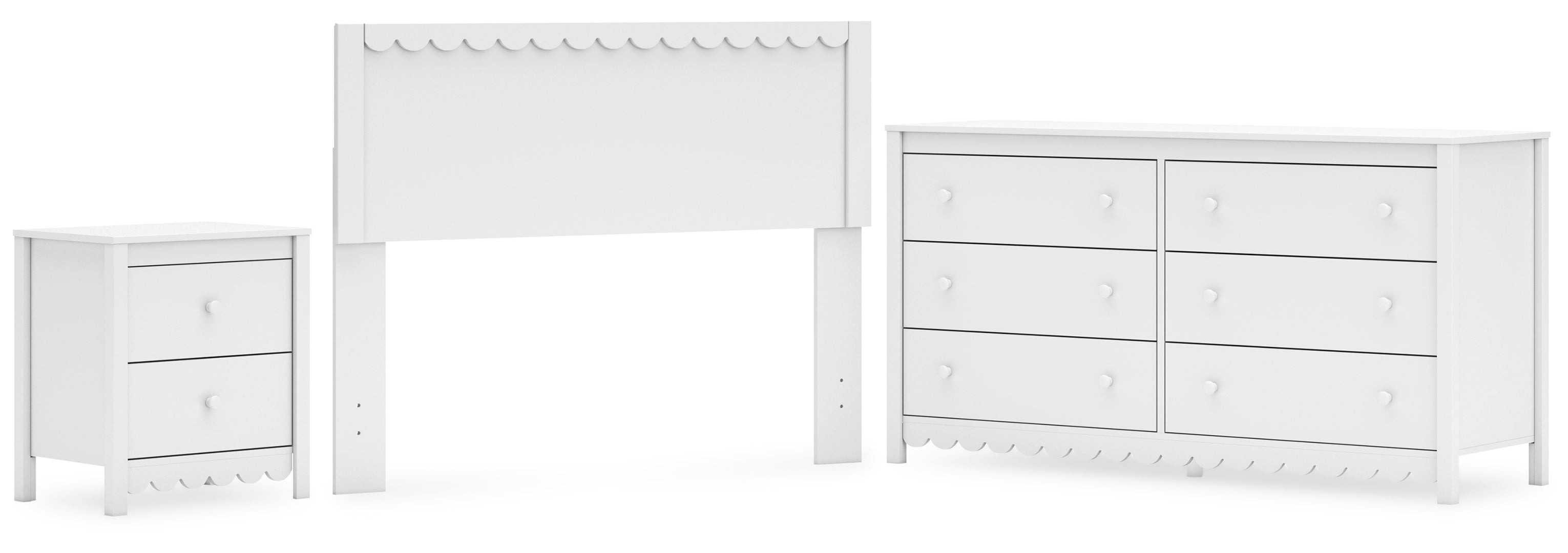 Hallityn Full Panel Headboard with Dresser and Nightstand