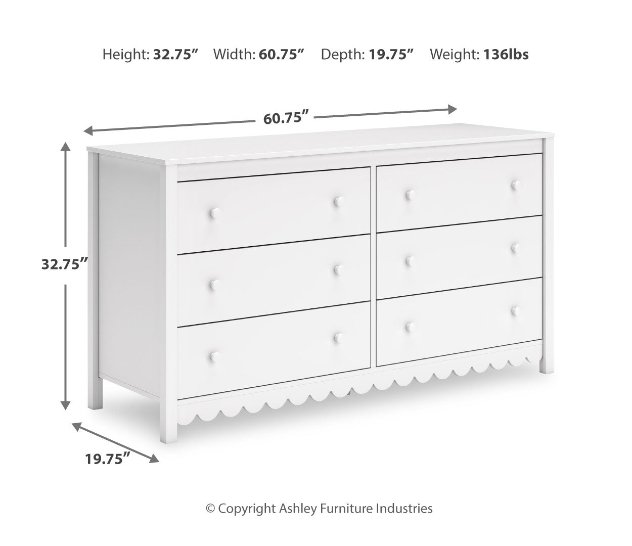 Hallityn White Platform Bedroom Set