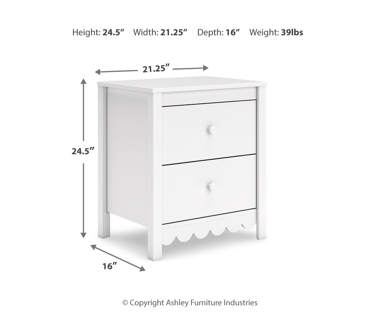 Gerridan White Panel Bedroom Set