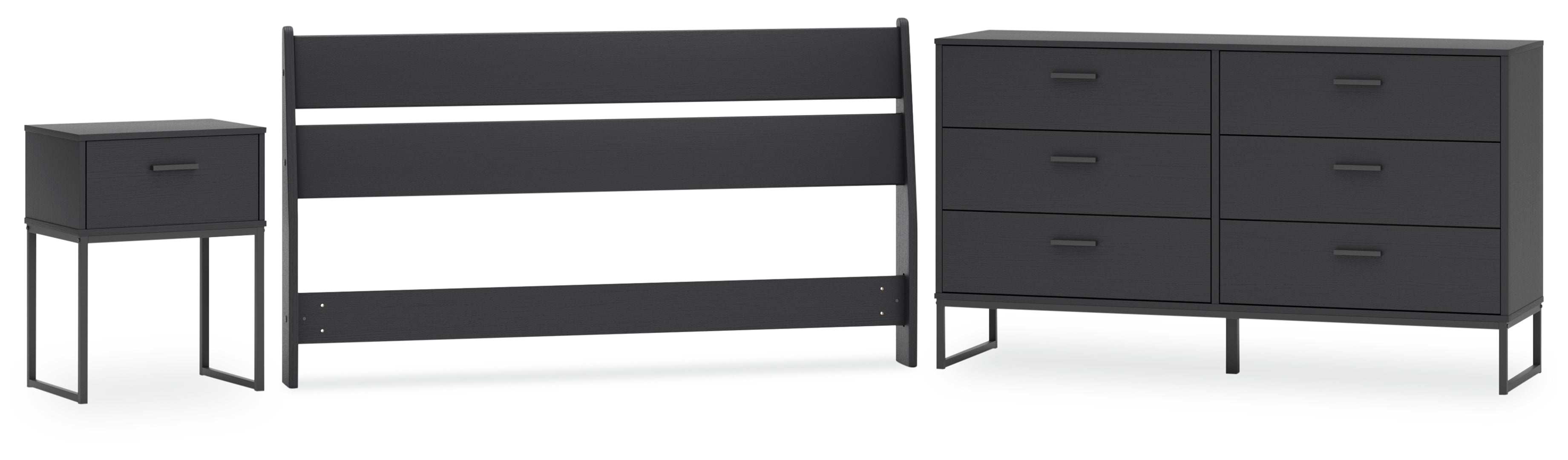 Socalle Queen Panel Headboard with Dresser and Nightstand Grey