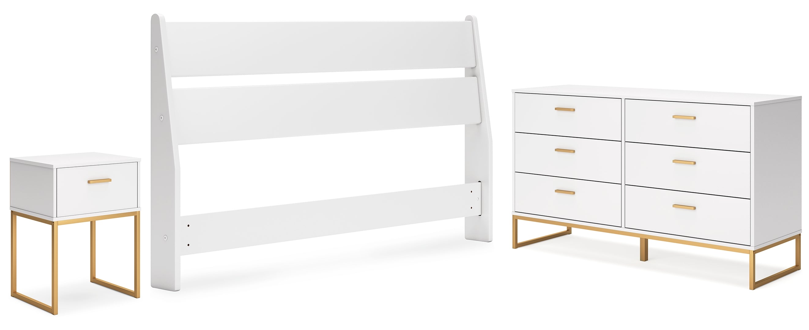 Socalle Full Panel Headboard with Dresser and Nightstand