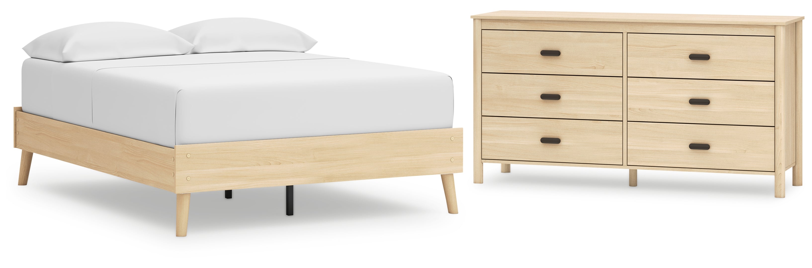 Cabinella Full Platform Bed with Dresser