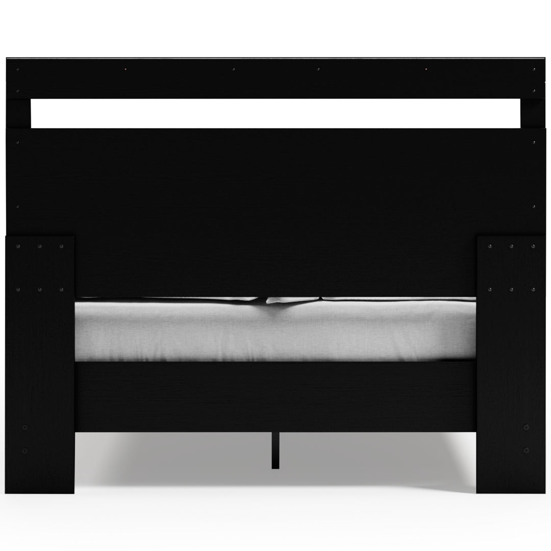 Finch Black Panel Headboard Bedroom Set