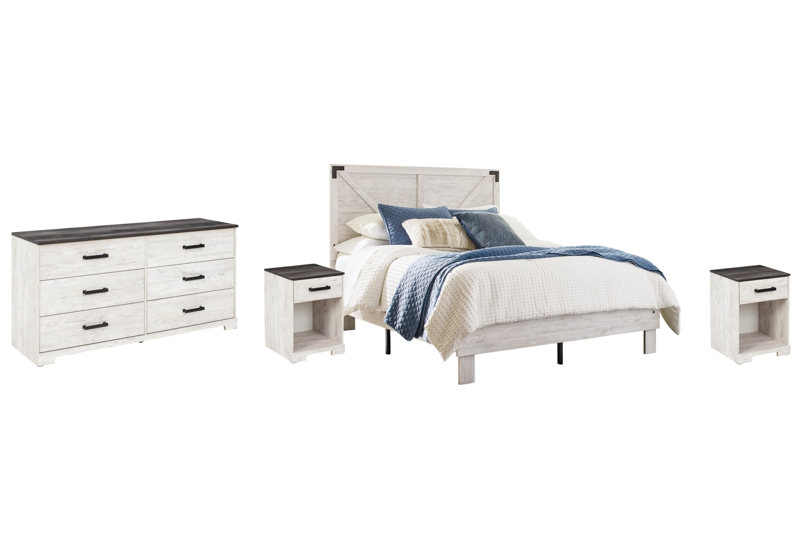 Shawburn White Panel Headboard Bedroom Set