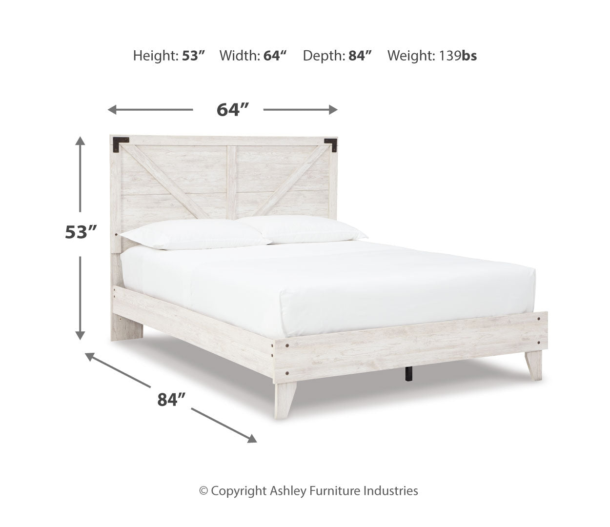 Shawburn White Panel Headboard Bedroom Set