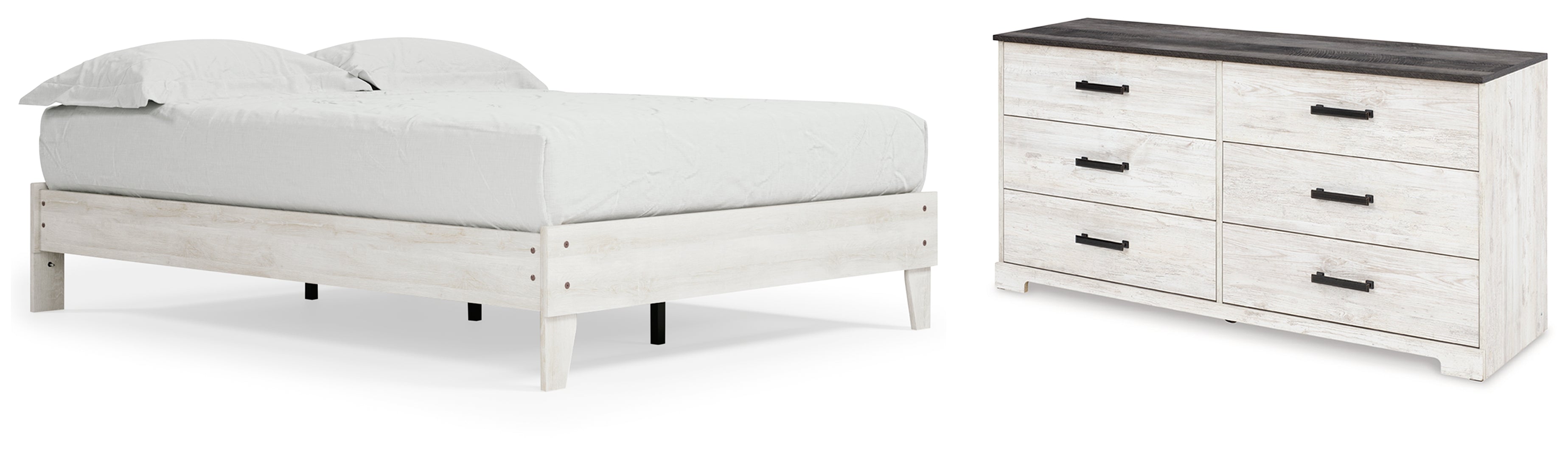 Shawburn Queen Platform Bed with Dresser III