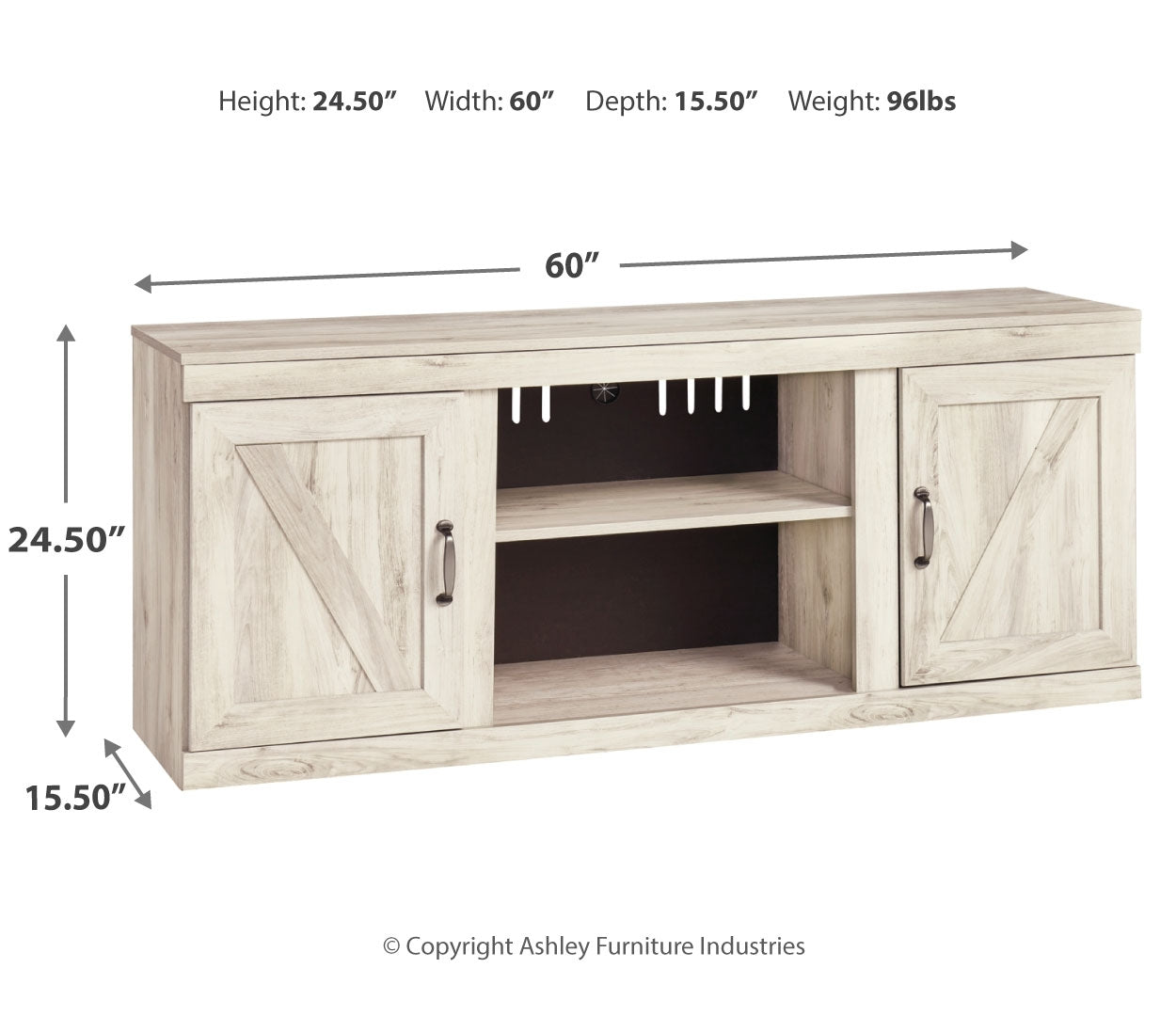 Bellaby LG TV Stand w/Fireplace Option