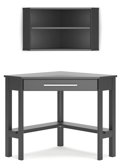 Otaska Home Office Corner Desk with Bookcase