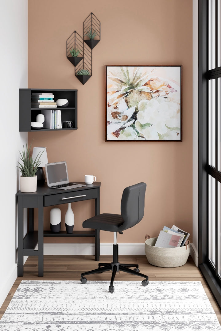 Otaska Home Office Corner Desk with Bookcase