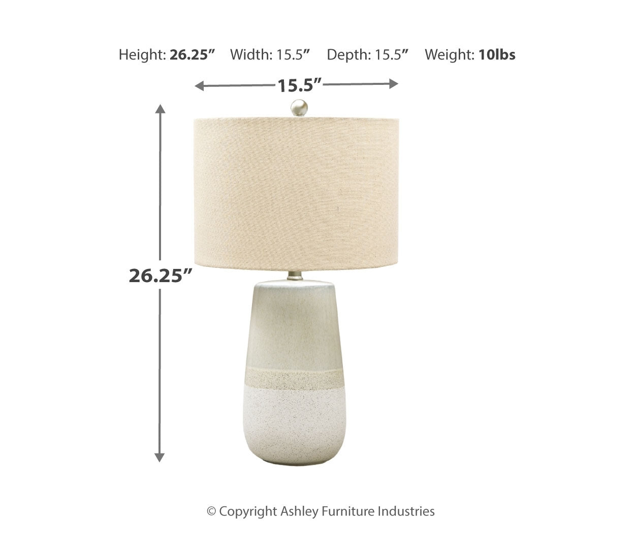 Shavon Ceramic Table Lamp (1/CN)