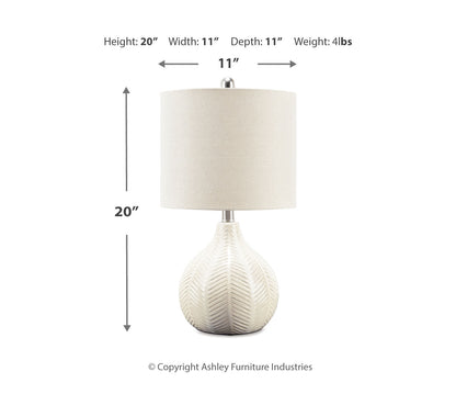 Rainermen Ceramic Table Lamp (1/CN)