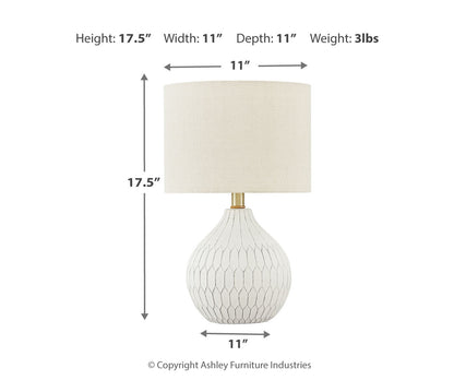 Wardmont Ceramic Table Lamp (1/CN)