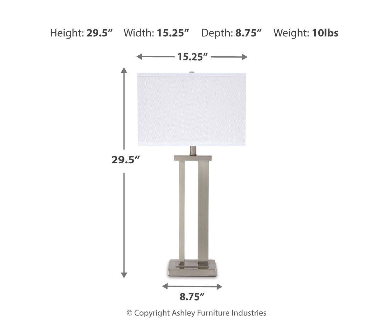 Aniela Metal Table Lamp (2/CN)