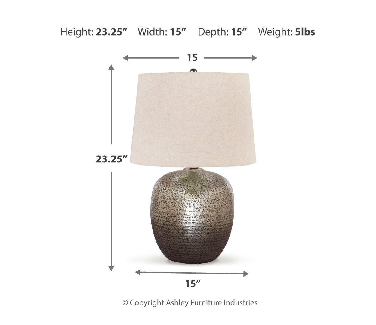 Madney Metal Table Lamp (1/CN)