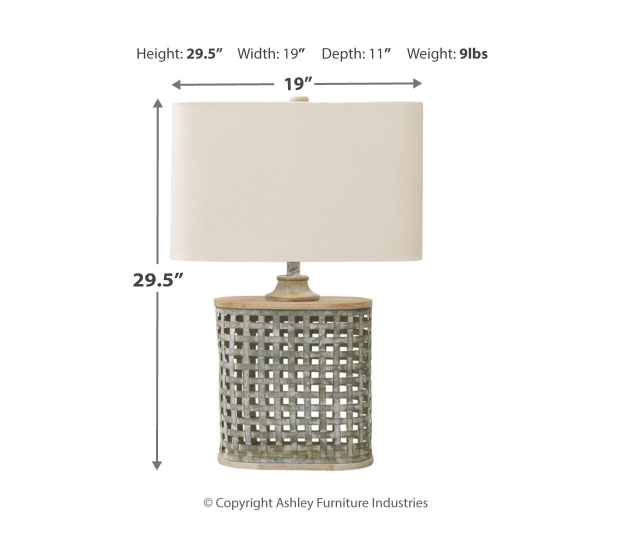 Deondra Metal Table Lamp (1/CN)