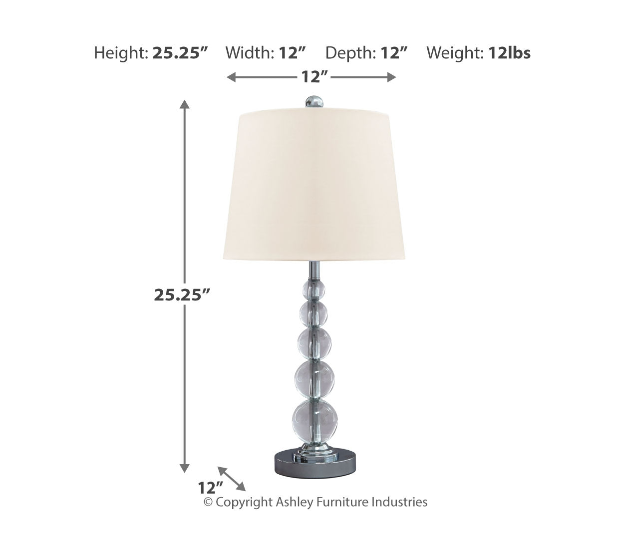 Joaquin Crystal Table Lamp (2/CN)