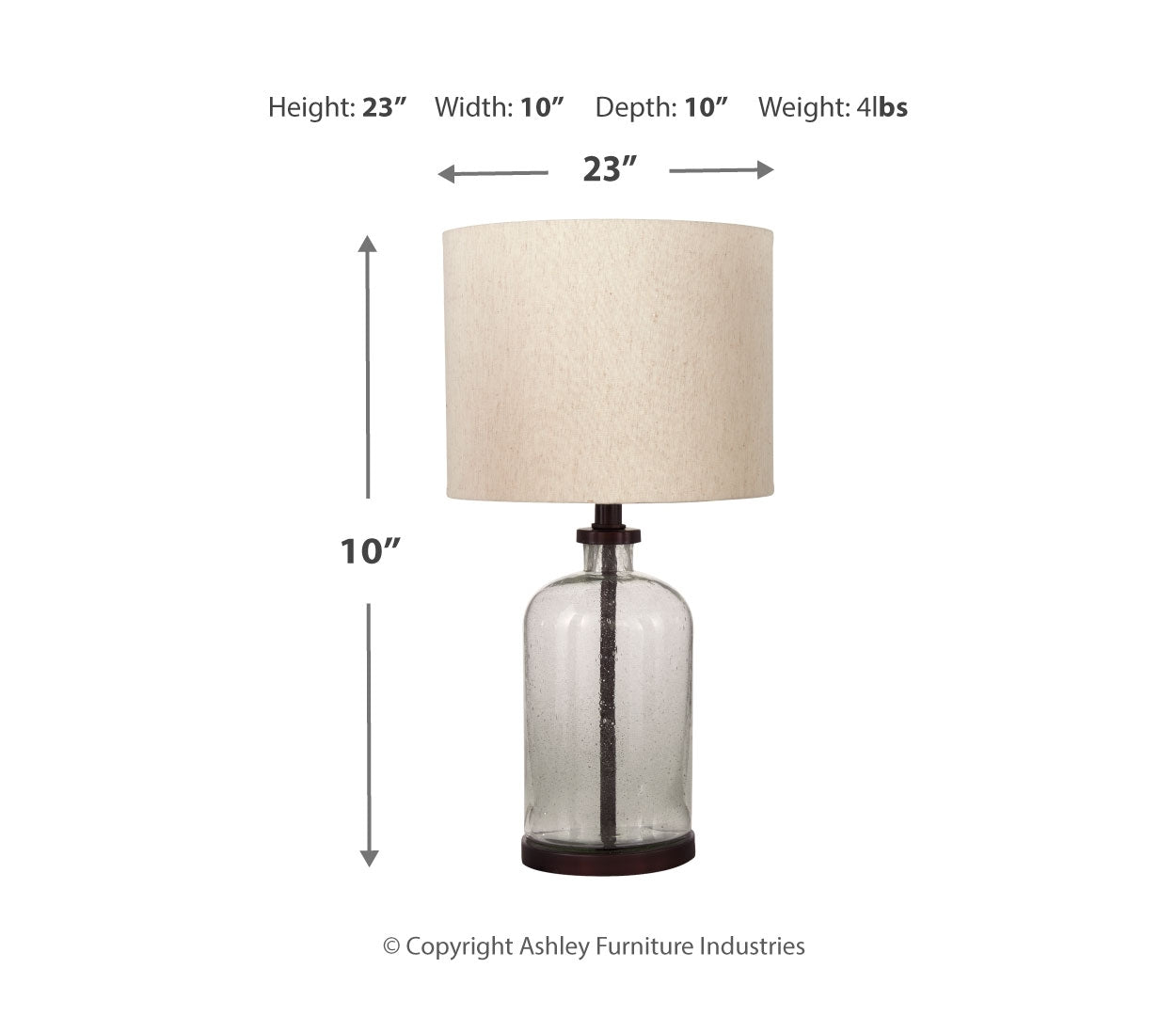 Bandile Glass Table Lamp (1/CN)