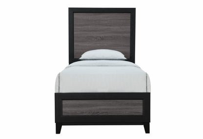 Lisbon Grey And Black Twin Bed