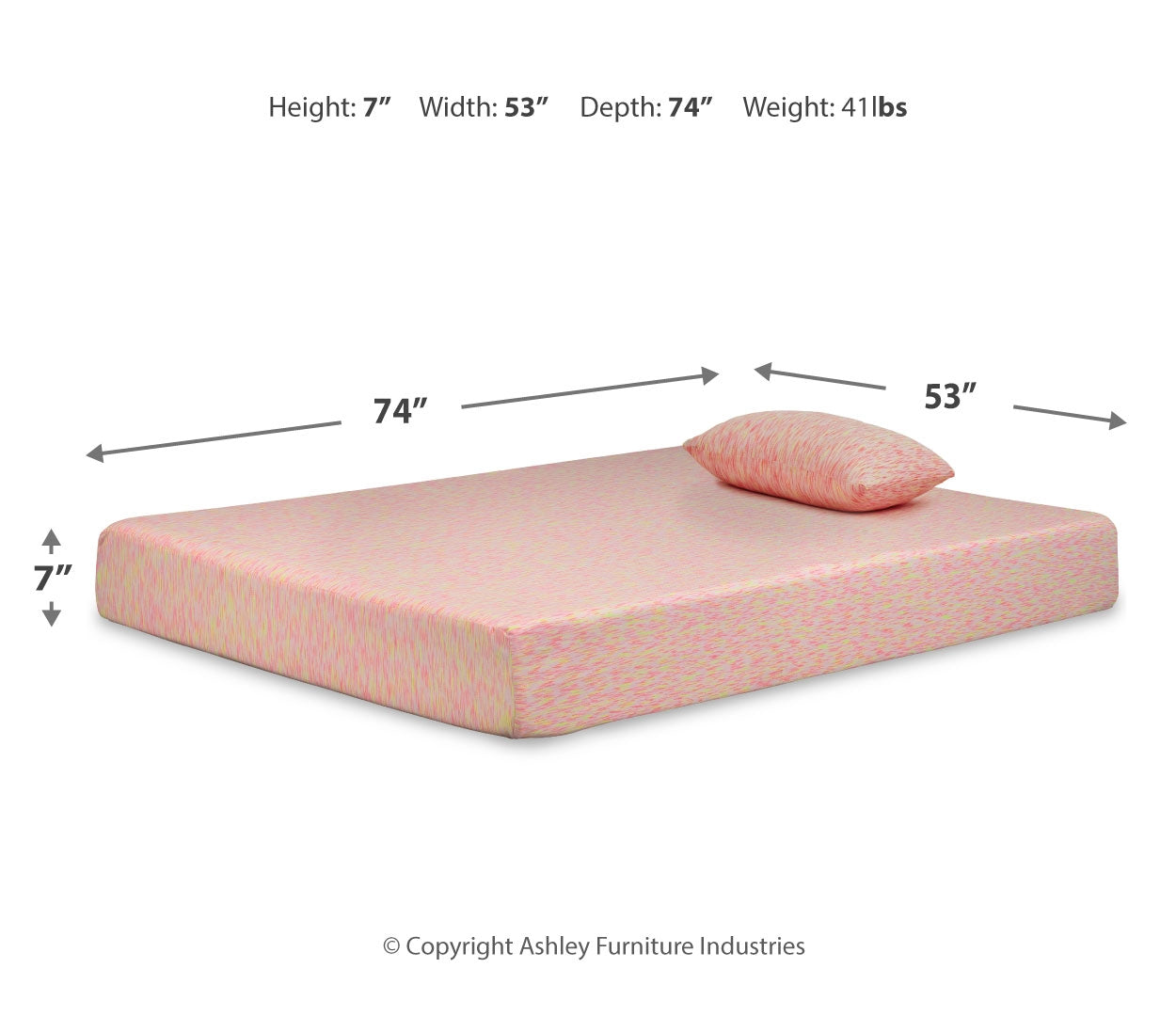 iKidz Coral Mattress and Pillow 2/CN