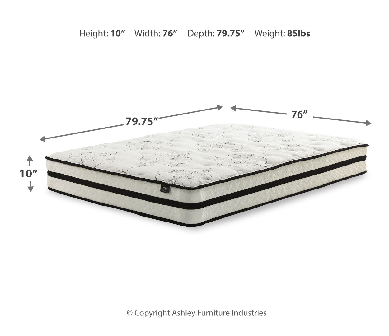 Chime 10 Inch Hybrid Mattress with Adjustable Base