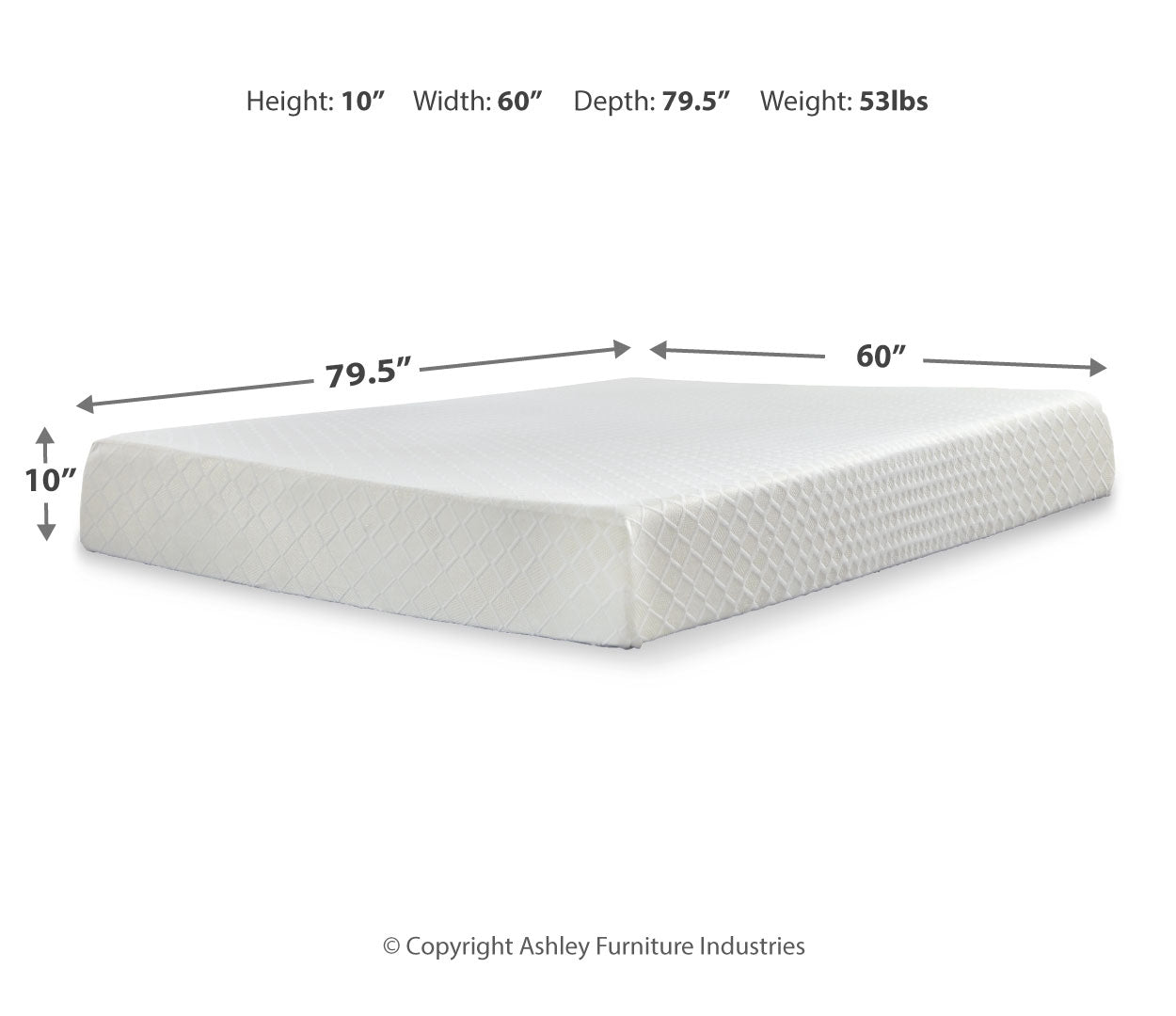 10 Inch Chime Memory Foam Mattress with Adjustable Base