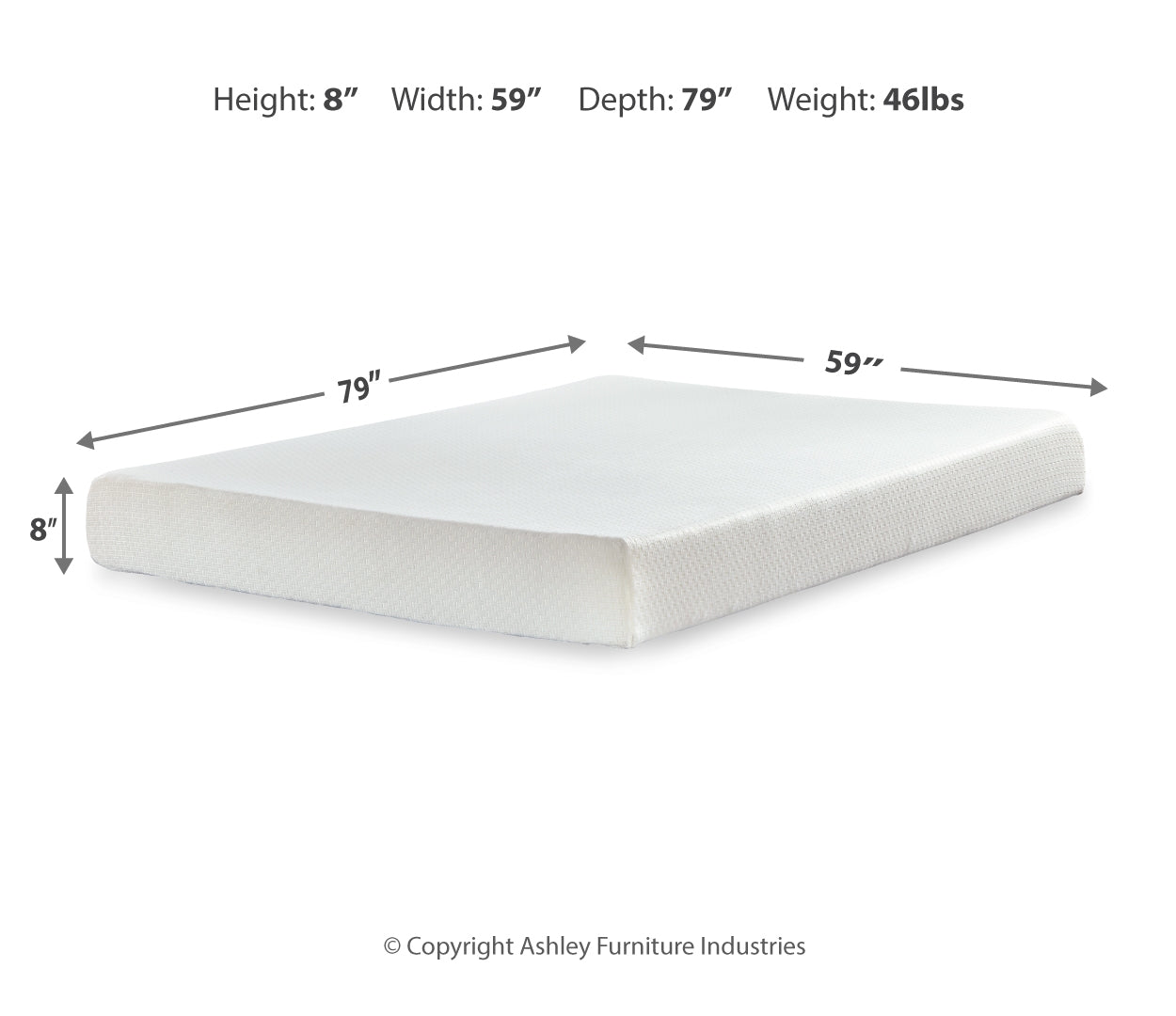 Chime 8 Inch Memory Foam Full Mattress