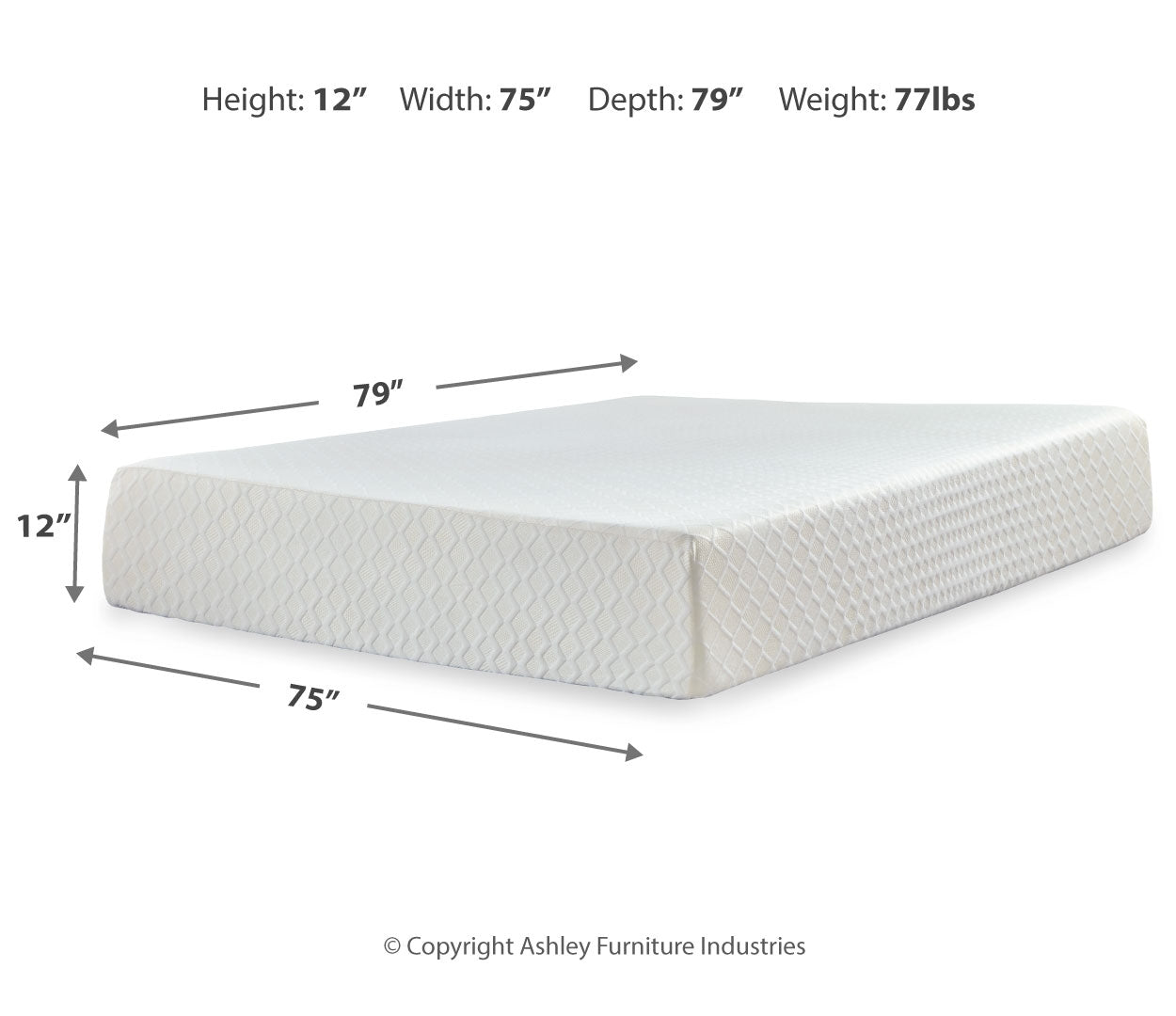 Chime 12 Inch Memory Foam Mattress with Adjustable Base